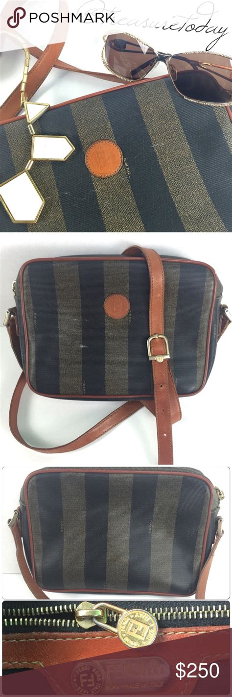 vintage striped fendi bag|authentic vintage fendi crossbody bag.